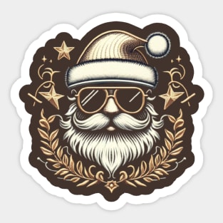 Christmas Santa Popstar embroidery style 21 Sticker